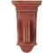 Ekena Millwork 6 1/2"W x 6 1/2"D x 12"H Raised Fluting Wood Vintage Decor Corbel, Salvage Red CORWD06X06X12RARD - alternate 3